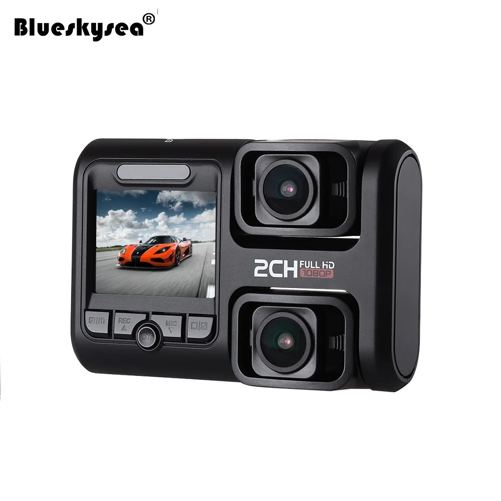 Blueskysea два видеорегистратора двухканальный sony IMX323 Novatek 96663 Full HD 1080 P 30FPS WiFi gps Видео