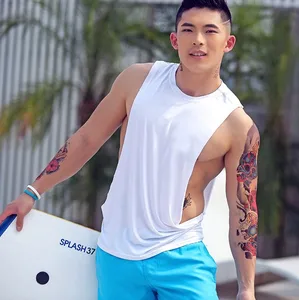Бесплатная доставка мужской жилет без рукавов сексуальный Сплит дышащая спортивная одежда индивидуальный заказ BOYTHOR