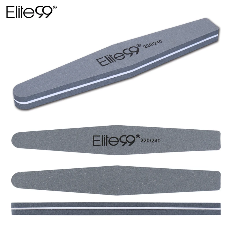 Пилка для дизайна ногтей Elite99 220/240 пилка маникюра и педикюра блестящая