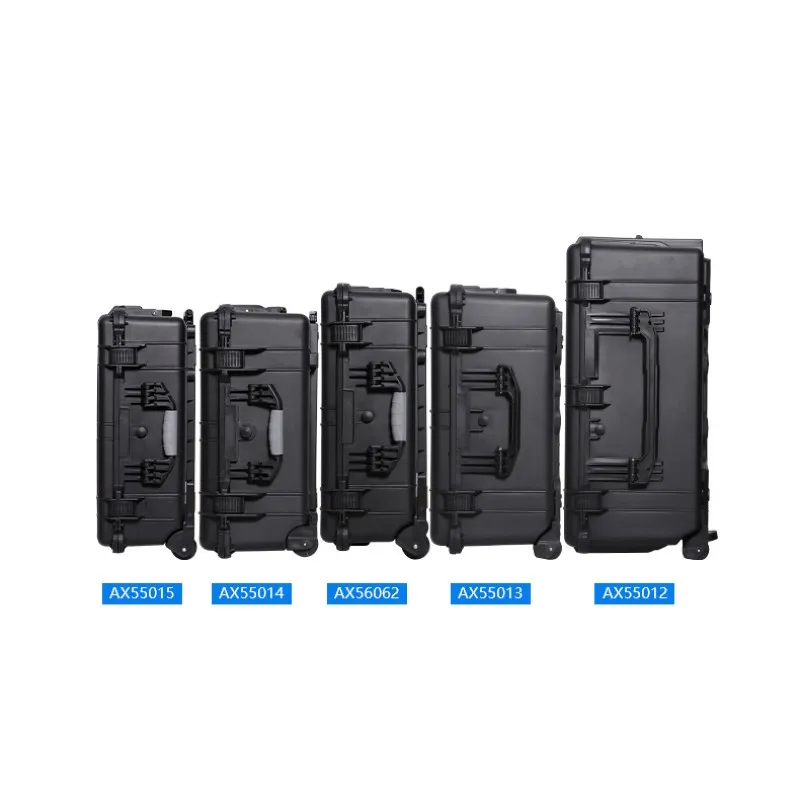 

Trolley case protection Impact resistance waterproof suitcase toolbox safe instrument case with Precut sponge with wheels