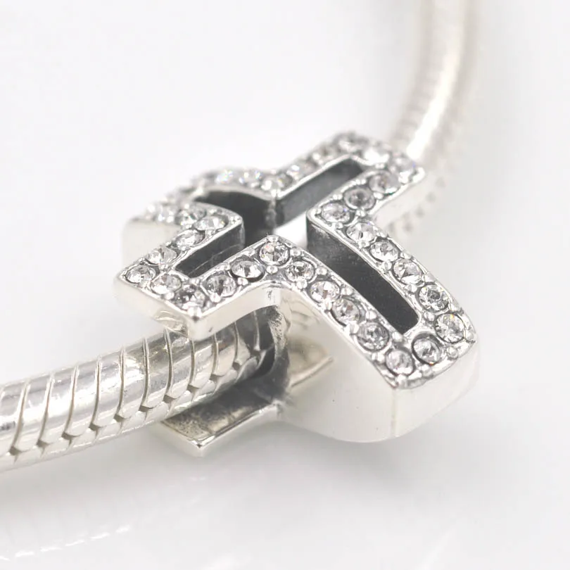 Новинка 2015 Очаровательное ожерелье Pandora с крестиком украшенное камнями для