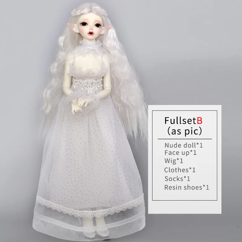 Full set as pic B Hwayu вампир Minifee BJD кукла 1/4 толстые губы красивая игрушка для девочек отправлен подарок#1 руки - Цвет: Full set as pic B