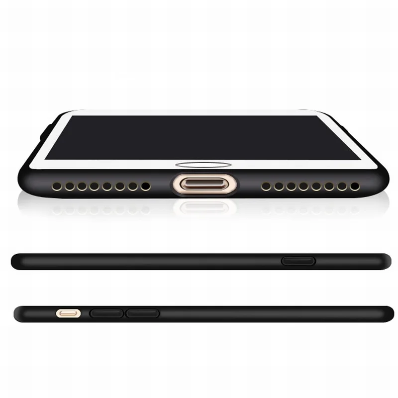 Ascromy Full Cover Soft Matte TPU Case for Apple iPhone 7 6 6S Plus 8 Back Sillicone Silicone Luxury capa Accessories |