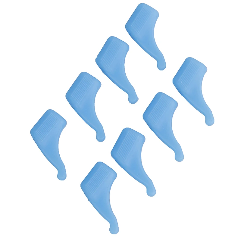 Blue Противоскользящие 8 цветов 4 пар/лот универсальные солнечные очки, очки, силиконовые ушные крючки, дужки, спортивный держатель - Цвет: Blue