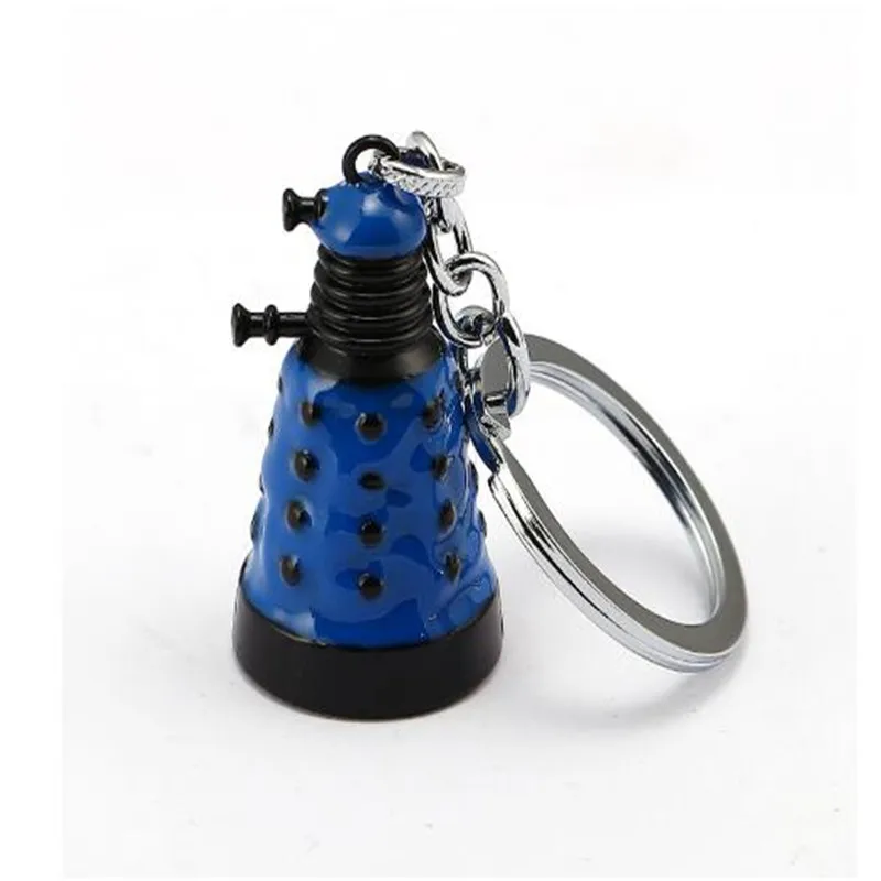 blue HSIC брелок с надписью Doctor Mysterious Dr Dalek Alien, брелок с держателем, металлический модный автомобильный брелок для ключей, мужской сувенир chaviro HC12132 - Цвет: blue