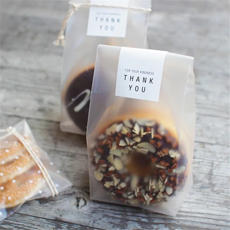 

30pcs/lot Translucent Packaging Bag Plastic Cookie Candy Gift Pouches Wrappers Cupcake 8.5x22.5cm