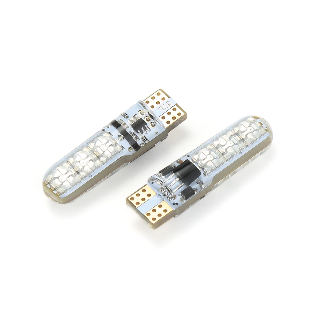 2 шт. T10 W5W светодиодный фонарь для автомобиля RGB с пультом дистанционного