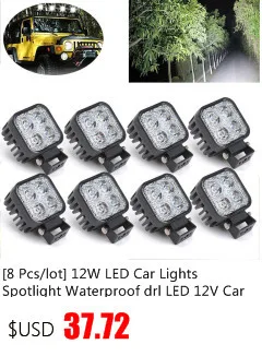[2 шт/комплект] 12 Вт LED Освещение Spotlight Водонепроницаемый LED 12 В автомобиль работы Лампочки для автомобилей авто Offroad Грузовик лодка спортивный Лампы для мотоциклов