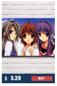 FOOCAME Clannad японское аниме искусство Шелковые Плакаты и принты Живопись Домашний декор настенные картины для гостиной 12x19 22x35 дюймов