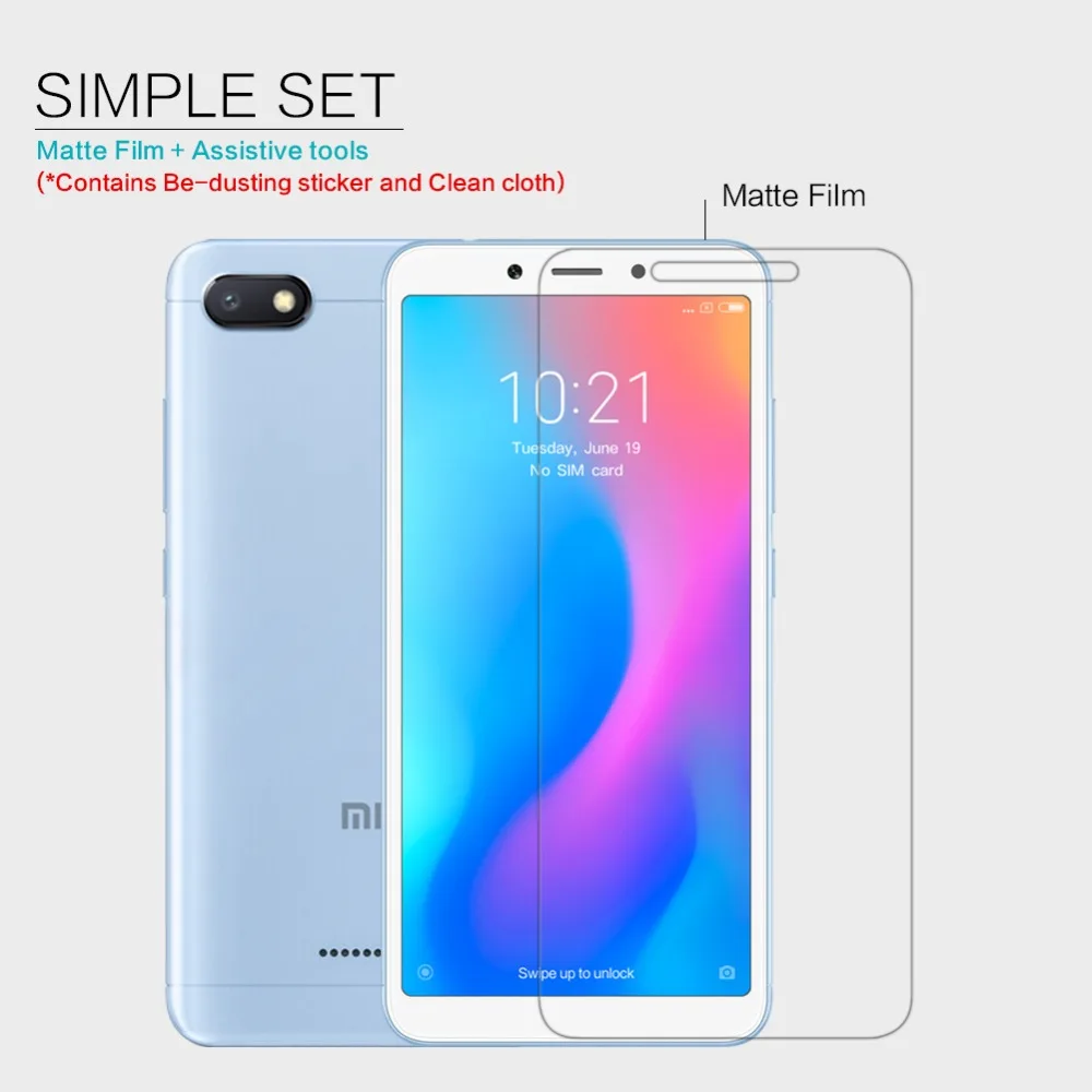 Redmi 6 Защитная пленка NILLKIN Супер прозрачная и матовая защитная пленка для экрана много для xiaomi redmi 6a Защитная пленка для экрана 5,45''