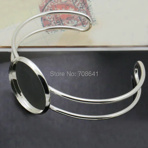 20 мм 25 пустая открытая манжета основа для браслета круглый ободок лоток