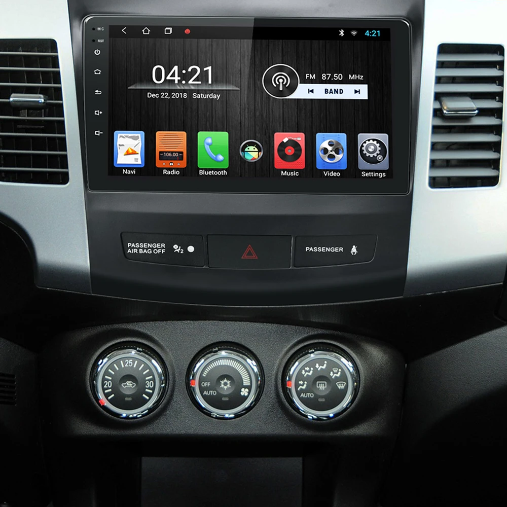 Автомобильный MP5 видеоплеер 2 + 16 ГБ 10 1 дюйма Android 9 Din радио Bluetooth для Mitsubishi Outlander