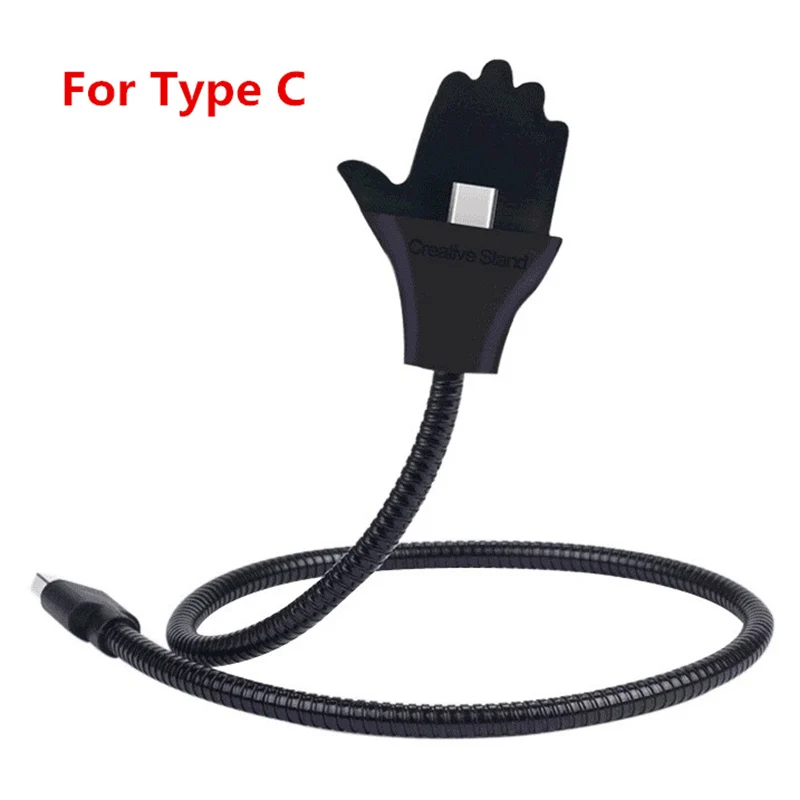 For Type C Роскошный usb-кабель для зарядки мобильных телефонов, автомобильные подставки, держатель для iPhone/Android/type-C, настольные подставки для телефонов, кабели для зарядного устройства usb - Цвет: For Type C