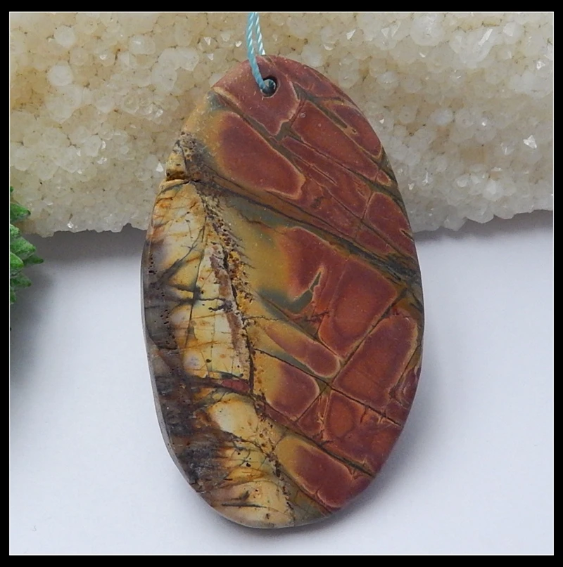 Natural Stone Carved Animal Lizard Multi-Color Picasso Necklace Pendant,61x37x17mm,41.2g semiprecious stone fashion pendant