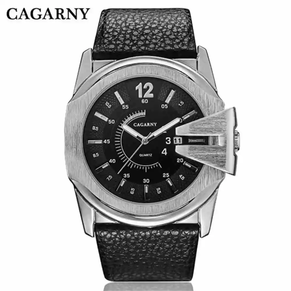 

Cagarny мода повседневная мужские часы лучший бренд роскошные кожаные бизнес кварцевые часы мужчины наручные часы relogio masculino pengnatate