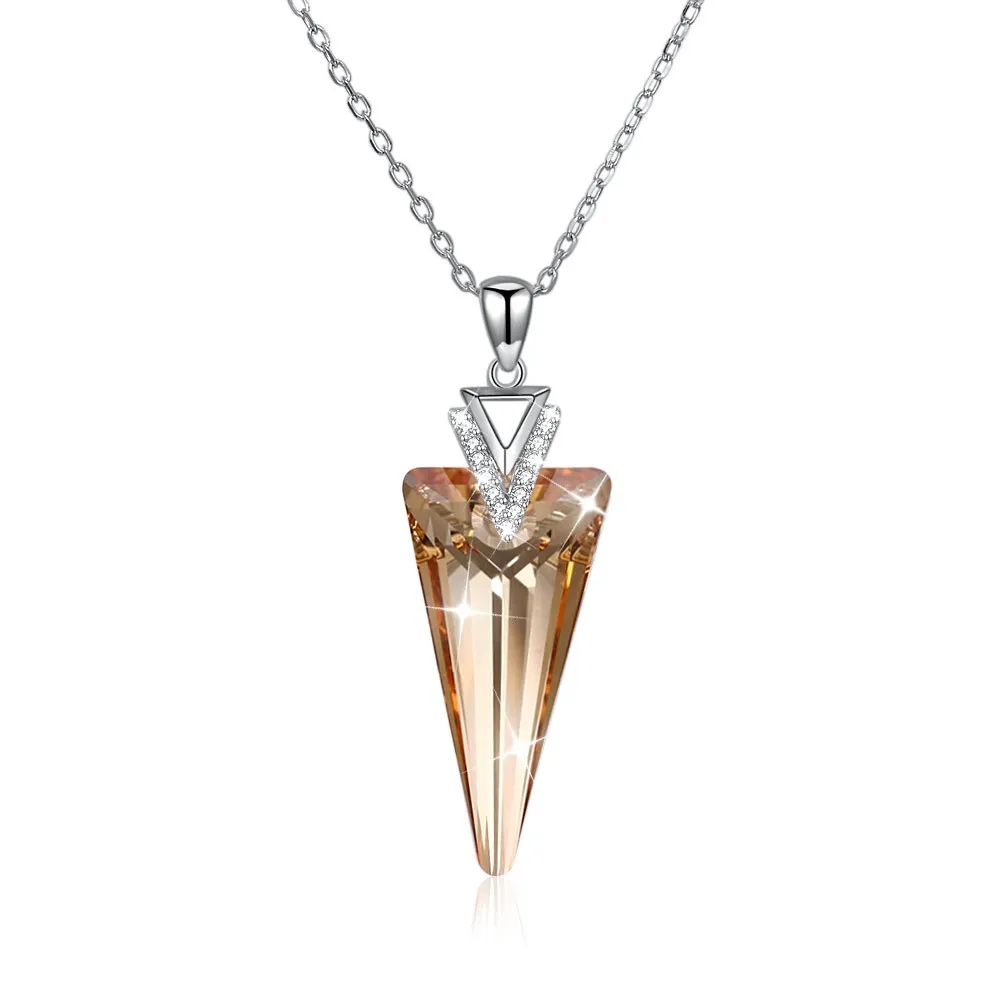 INALIS Марка 925 пробы серебро кристаллами от Swarovski Треугольники романтичный кулон