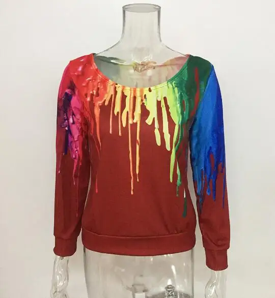 Для женщин большой круглый ворот с соединением внакрой Цвет столкновения одежда