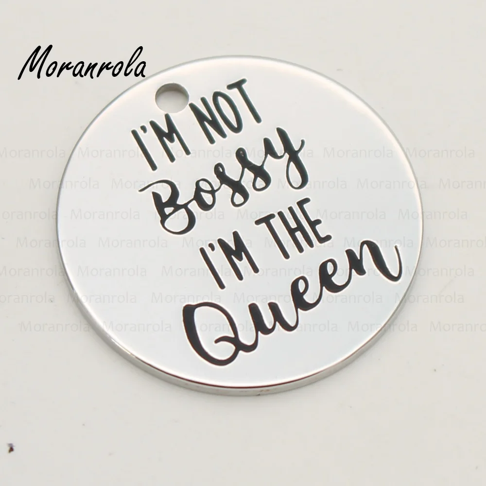 Новое arried &quotI am not bossy I the queen&quot медное Серебряное ожерелье и брелок шарм