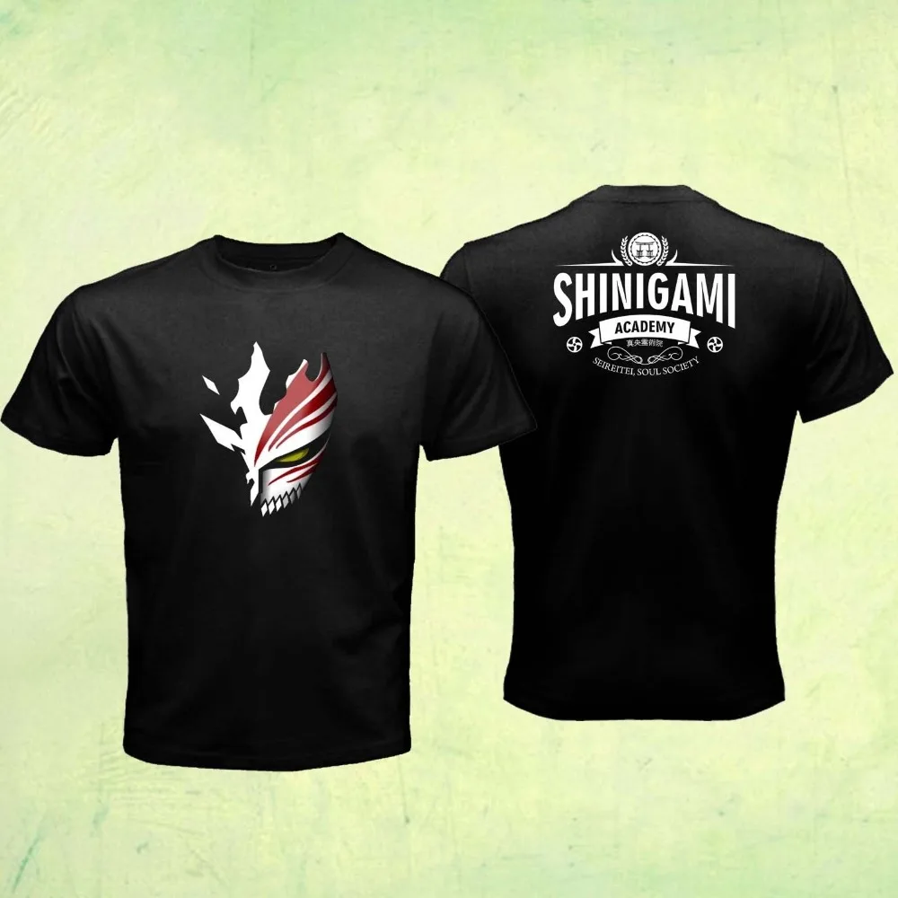 Ichigo Kurosaki Bankai отбеливатель на Shinigami Soul Академия Ретро Черная Мужская футболка 2019