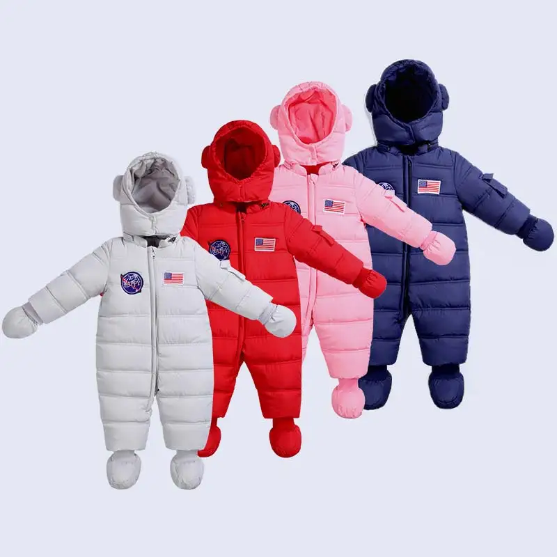 Зимняя детская одежда для маленьких девочек комбинезон мальчиков теплый жилет с