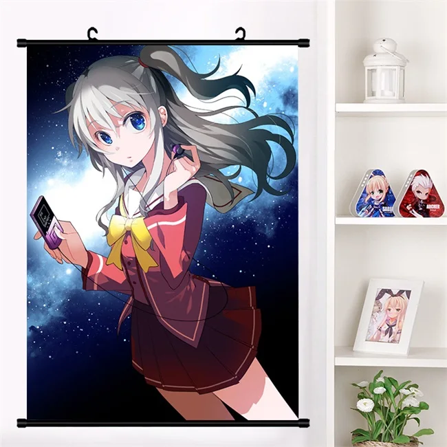 O Аниме Манга Шарлот Tomori Nao Yusa Nishimori Otosaka Ayumi Косплей настенный свиток Фреска плакат настенный висячий плакат домашний декор - Цвет: O