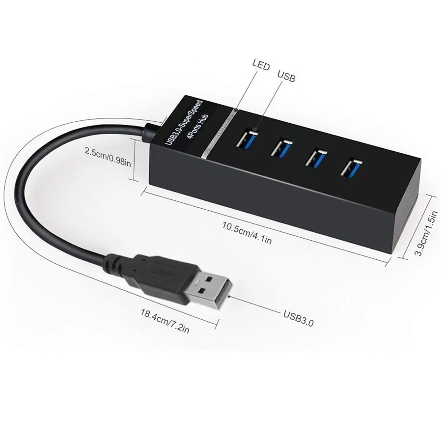 Зарядка 4 Порты и разъёмы USB 3 0 концентратор с выходом 5V/2.5A адаптер питания для PS4 Pro