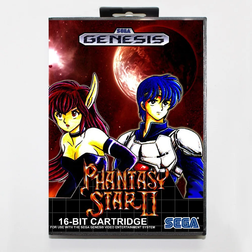 Phantasy Star II игровой картридж 16 бит MD карточная игра с коробку для Sega игры Mega Drive