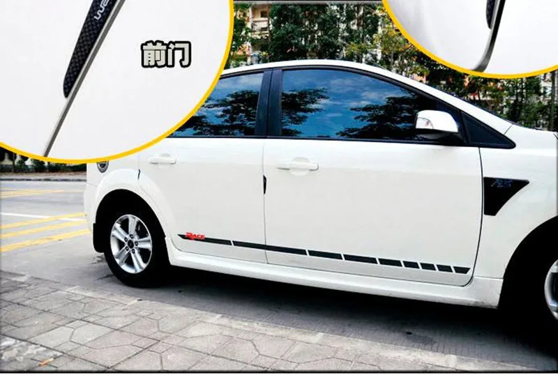 4 шт./лот защитные наклейки из углеродного волокна для автомобильной двери