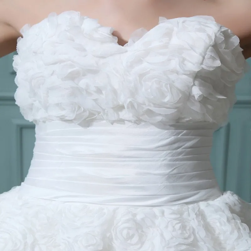 Горячий Продавать Свадебное Платье Короткое Винтаж Милая Цветами Ручной Работы