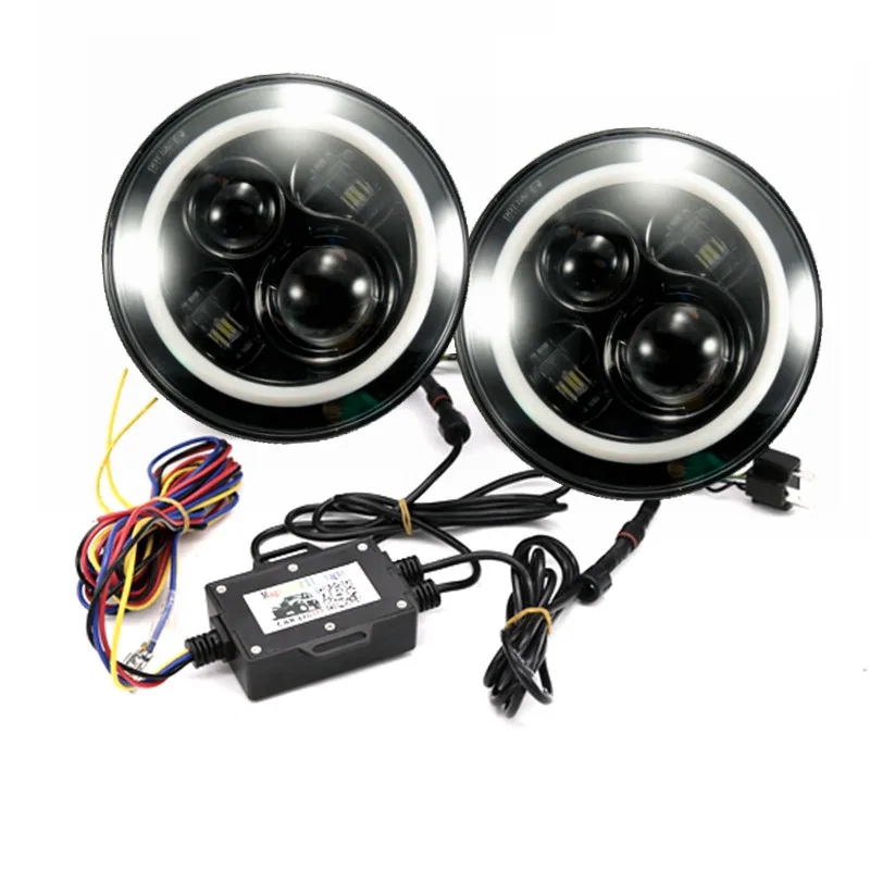 Marloo 7 &quotсветодиодный RGB Halo головной светильник s + 4&quot чеканка светодиодный туман