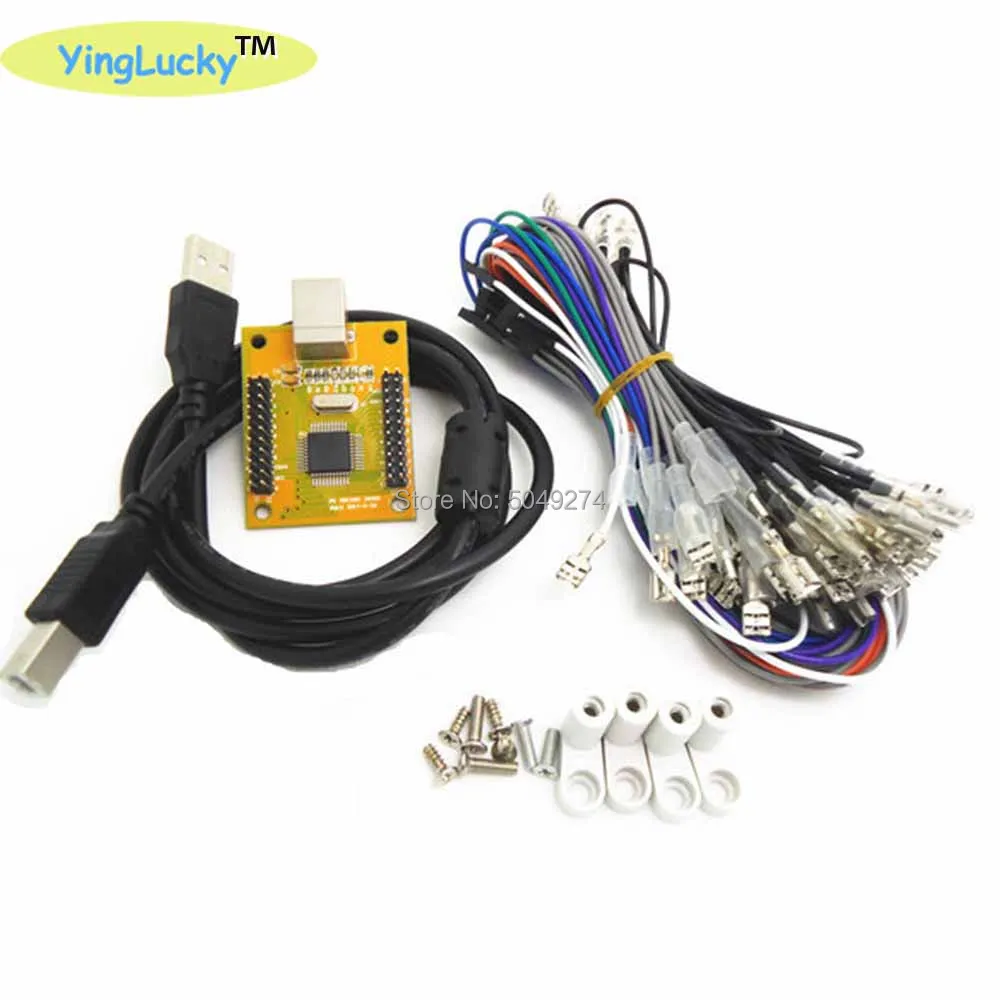Аркадная DIY 2 игрока к USB контроллеру адаптер джойстик кодировщик кабель комплект