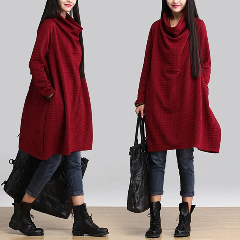 

Maternity Dresses New Style Autumn Winter Long-sleeve For Pregnant Loose Solid Pregnancy Clothes Tops Vestidos Clothing C0112