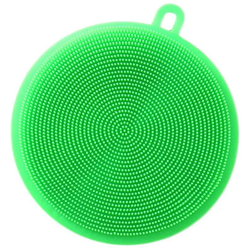 Green Силиконовая Чистящая щетка губка для мытья посуды многофункциональные фруктовые овощи столовые приборы кухонные принадлежности щетки кухонные инструменты - Цвет: Green