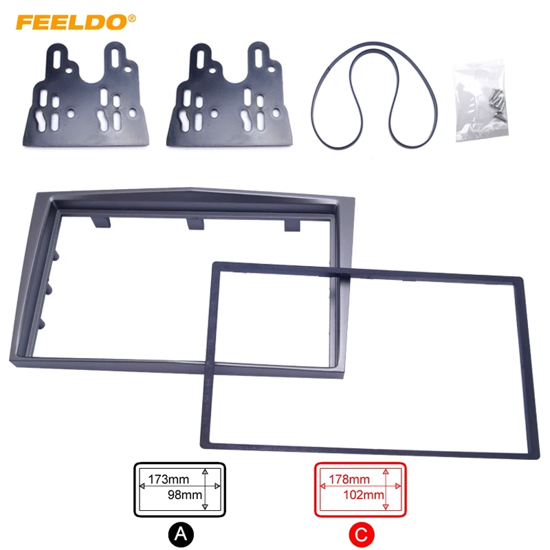 FEELDO Car 2Din стерео Dash CD рамка панель аудио радио фасция для Opel Vectra Astra Zafira 2006 + набор