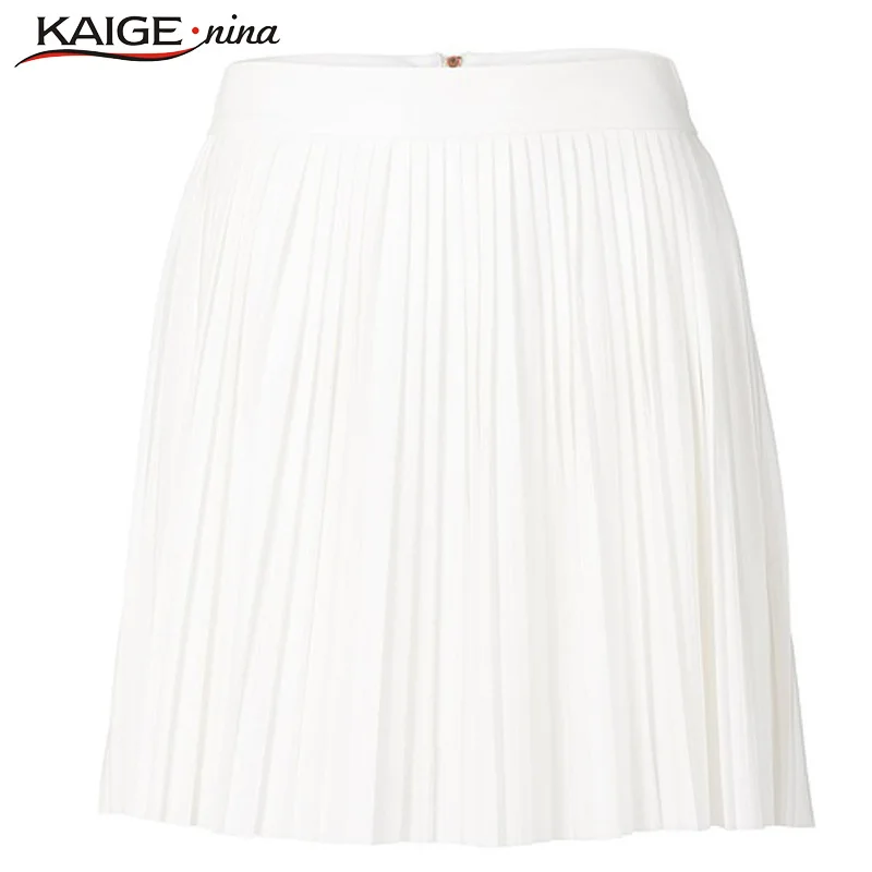 Kaige. Nina/Модная женская юбка из мягкой искусственной кожи с завышенной талией