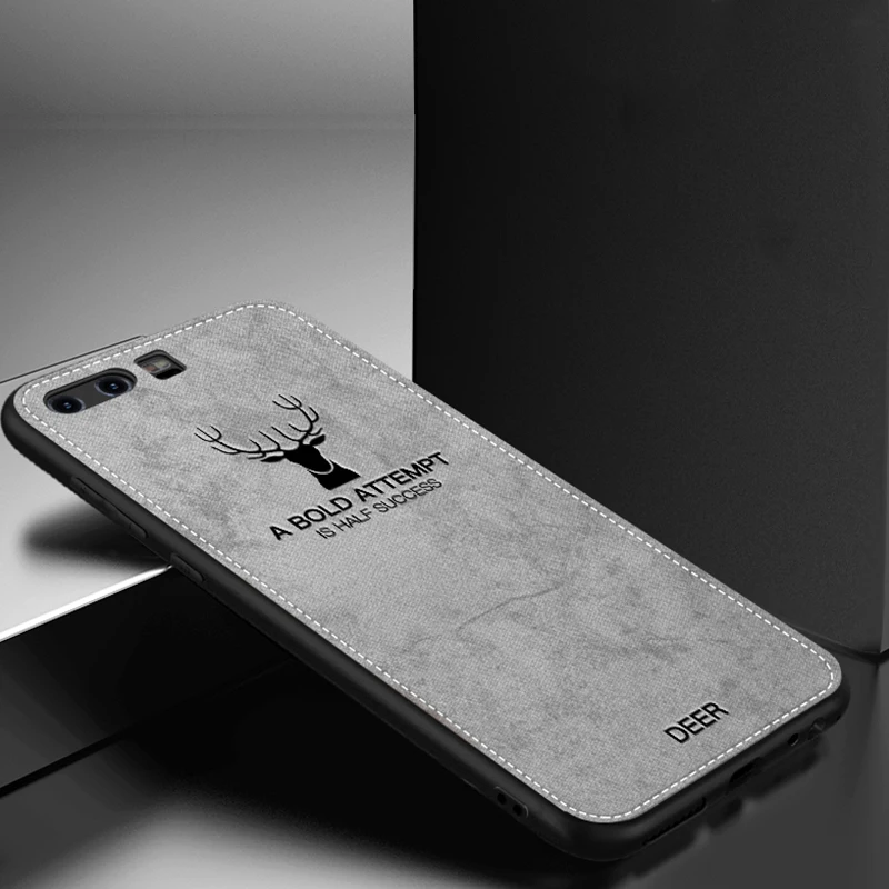 Тканевый чехол для Huawei P10 Lite классическая тканевая матовая кожа мягкая жесткая