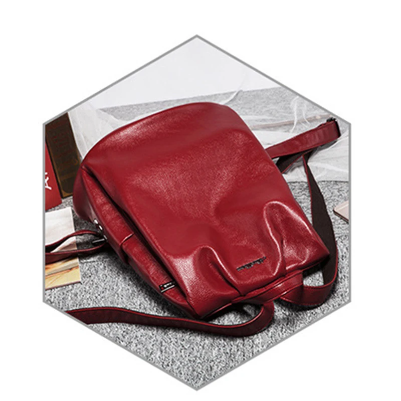 2018 Famous brand designer anti-theft backpack solid color shoulder bag female leather college style travel | Багаж и сумки
