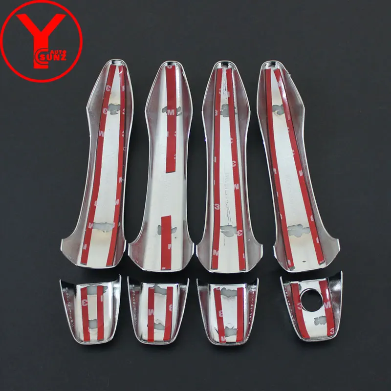 chrome door handle cover For peugeot 2008 1.6T 2013 2014 2015 2016 2017 ABS Door Handle Bowl Cover car parts accessories YCSUNZ |