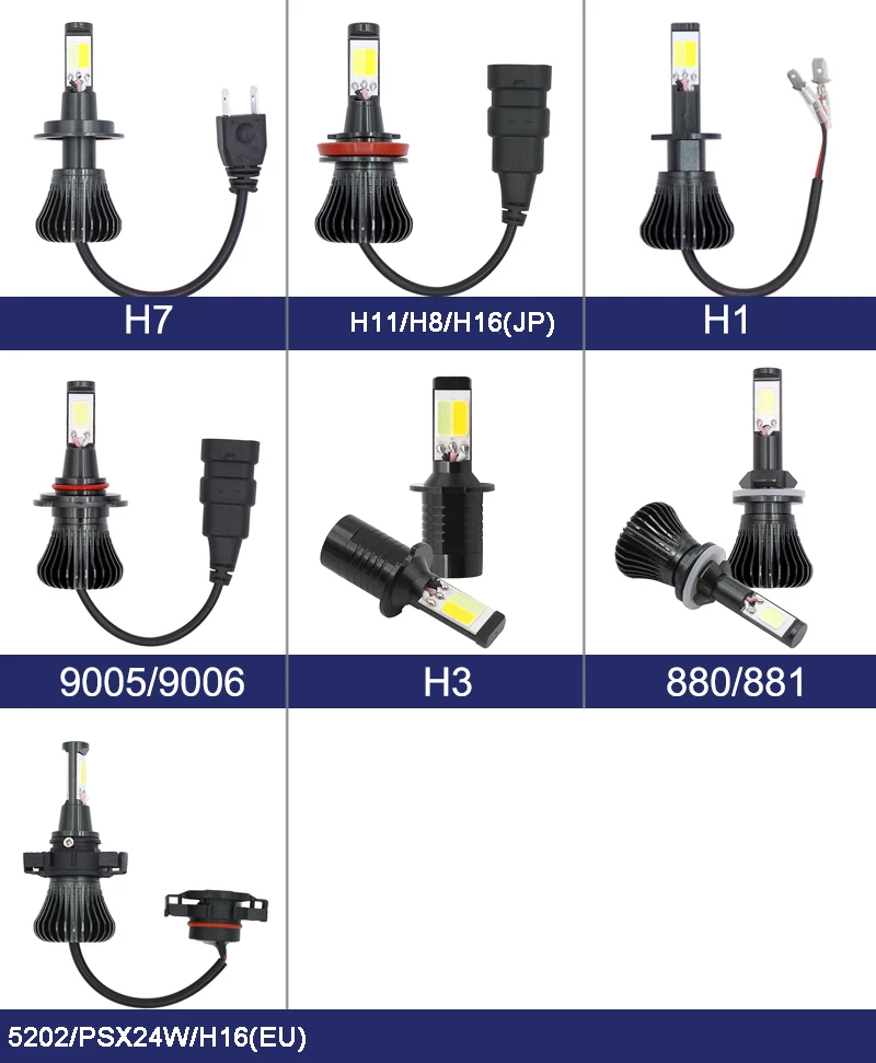 Автомобильная противотуманная лампа LYMOYO H1 led H3 H7 H11 H8 9005 9006 HB3 HB4 H27 880 881 H16 PSX24W
