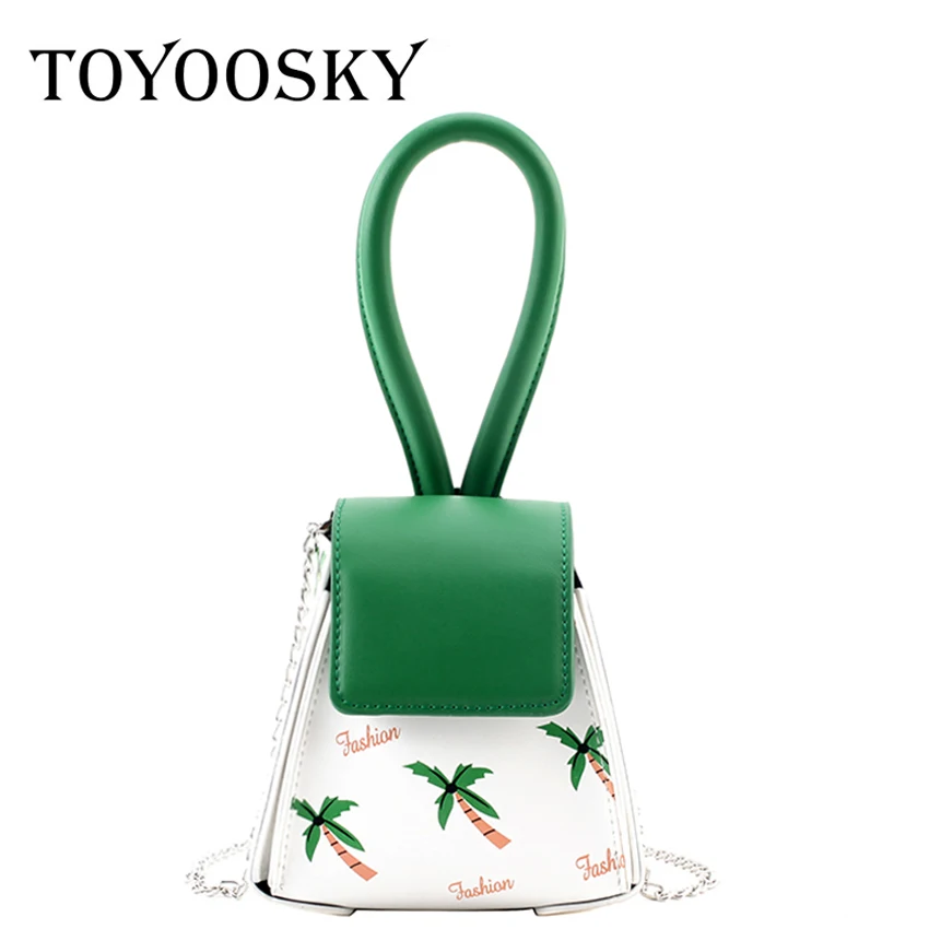 TOYOOSKY новая женская сумка с принтом кокосового дерева треугольный фонарик