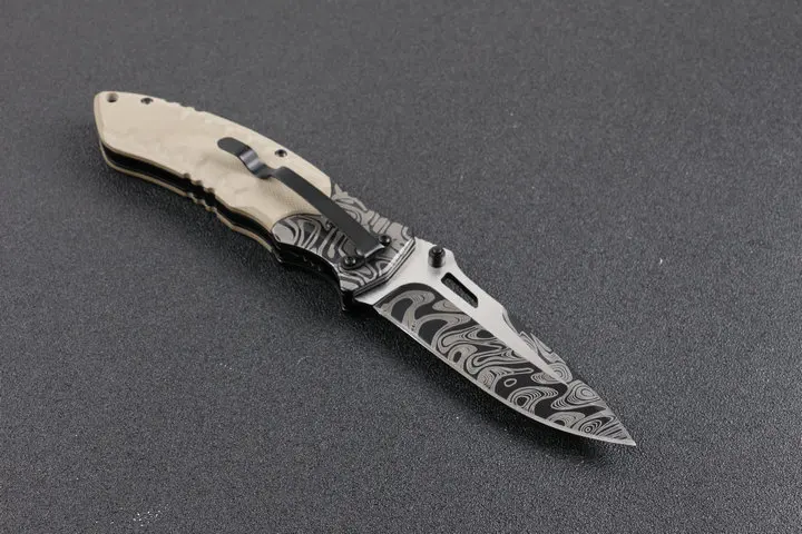 Desert color G10 складной нож boutique Black water ripple pocket суши филе рыбы g10 кухонные ножи плавный