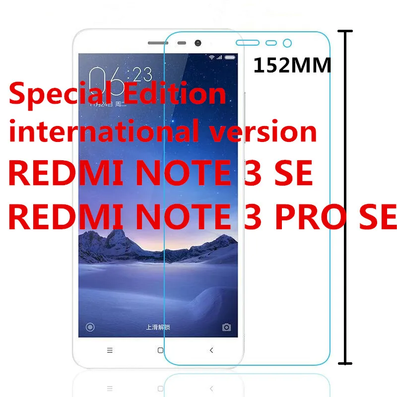 Закаленное стекло для Xiaomi Redmi NOTE 3 PRO SE Защитная пленка экрана смартфона Жесткий