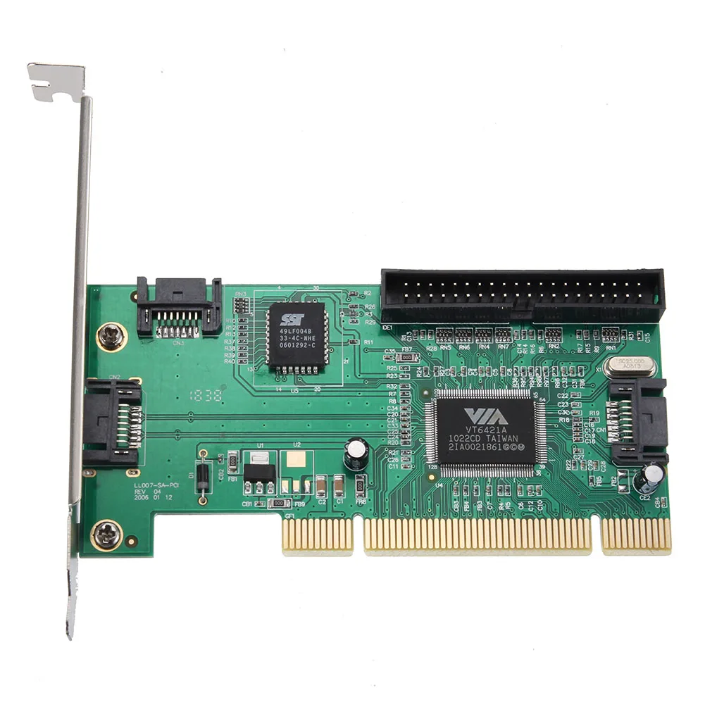 Новый PCI в 3 порта SATA + IDE комбинированный контроллер адаптера карты конвертер VIA6421