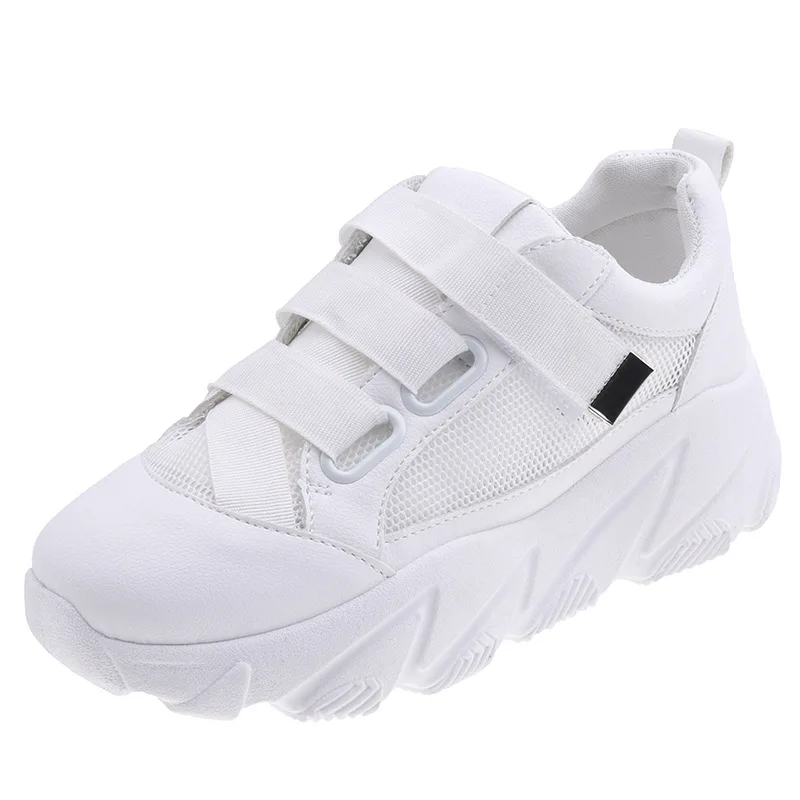 2019 Летняя женская брендовая белая спортивная обувь дышащая из вулканизированной