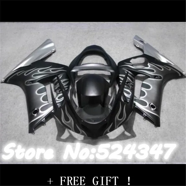 

Fei-Fairings for motorcycle Kawasaki 2003 2004 ZX6R 03 04 Ninja 636 black white flames fairing part