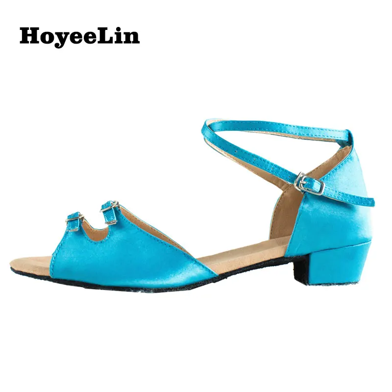 HoYeeLin/женские туфли с открытым носком на низком каблуке для латинских танцев, танго, сальсы, танцев