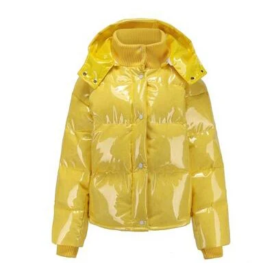Yellow Женский зимний пуховик, шикарный, прозрачный, ткань, толстый, 90% белый утиный пух, пальто,, Новое поступление, верхняя одежда с капюшоном, женские парки - Цвет: Yellow
