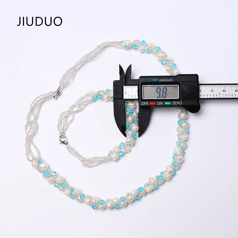 JIUDUO 2017 бренд Горячая продажа натуральный жемчуг набор украшений для женщин Мода