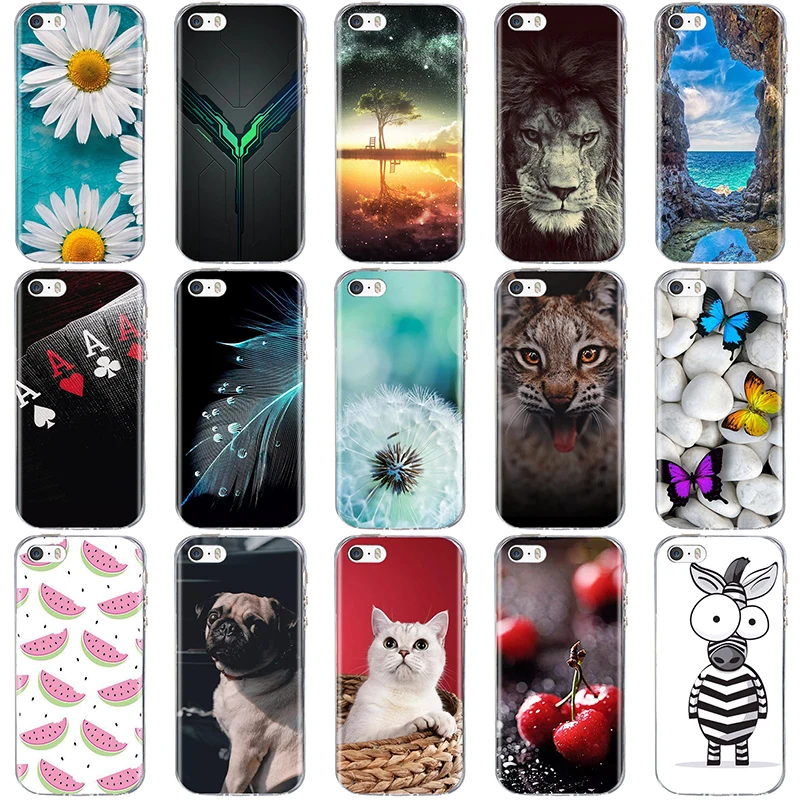 Чехол для iphone 5 5s SE чехол силиконовый 3D из ТПУ Iphone 6 6s s | Мобильные телефоны и