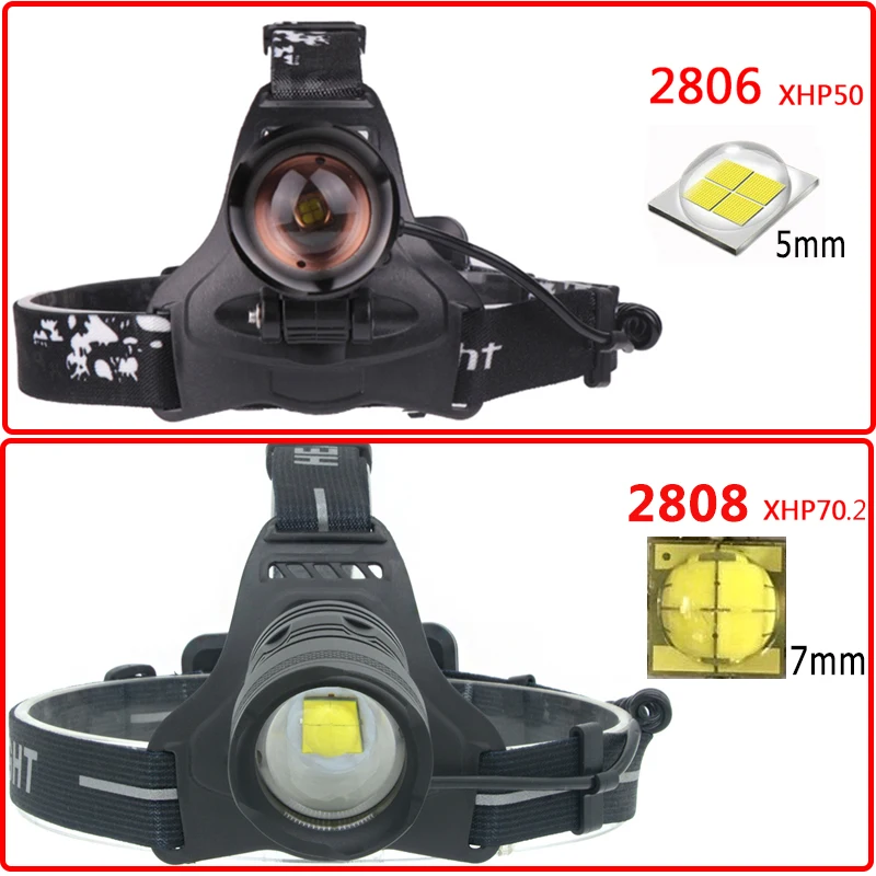 Litwod Z302808 светодиодный налобный фонарь CREE Xlamp XHP70.2 32 Вт высокомощный xhp50 светодиодный налобный фонарь 18650 фонарь